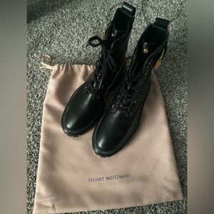 Stuart Weitzman Women's Ultra Lug Sole Buckle Combat Boots | BRAND NEW, SIZE 6